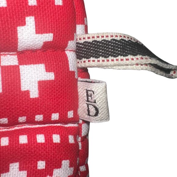 Mini Oven Mitts Set Silicone Grips Red/Beige Teflon/ED Brand - Picture 3 of 3